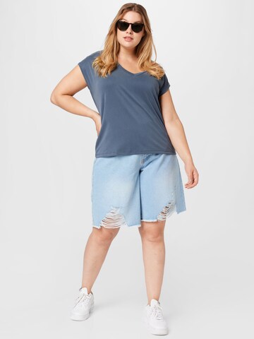 PIECES Curve T-Shirt 'KAMALA' in Blau