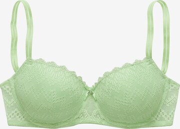 VIVANCE Balconette Bra in Green: front