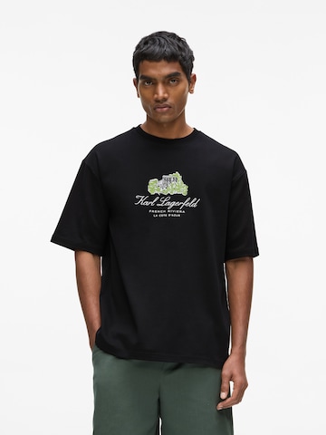 Karl Lagerfeld Tričko 'Villa la Vigie' – černá: přední strana