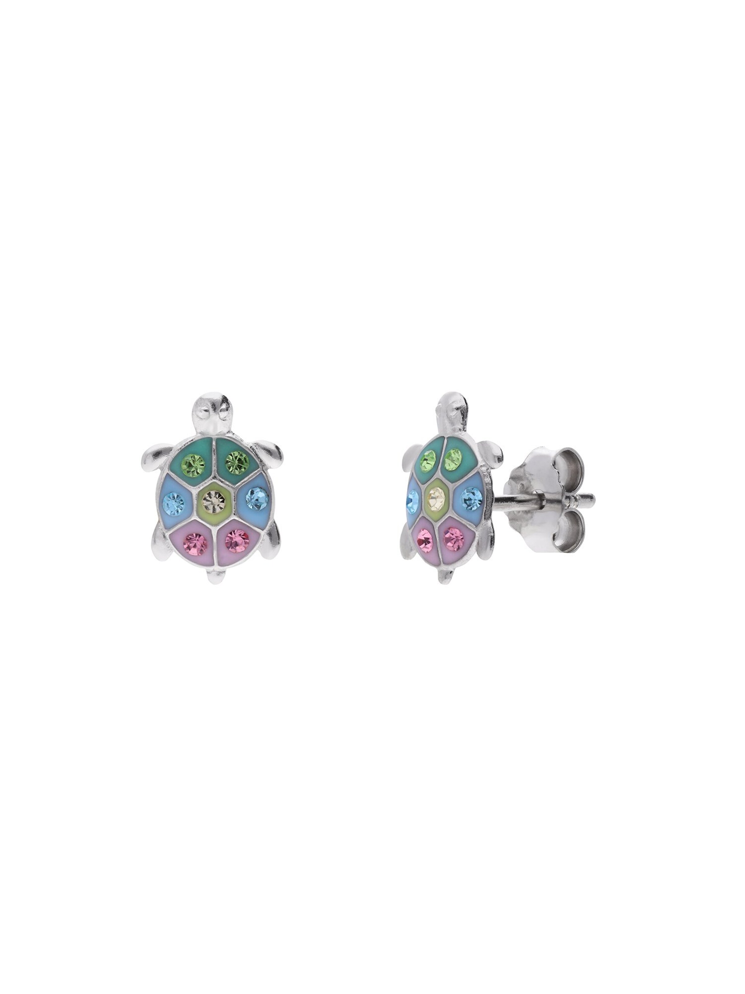 Lucardi Earrings in Silver: front