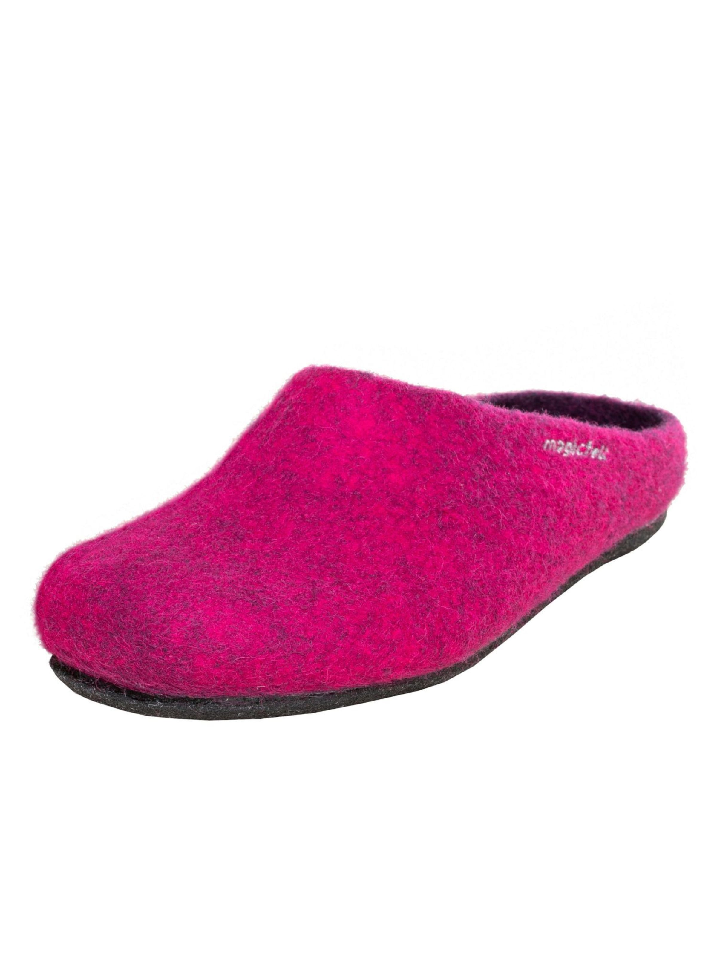 MagicFelt Slippers 'Filzpantoffel Magicfelt 709' in Pink: front