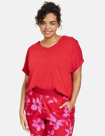 SAMOON Shirt in Rood: voorkant