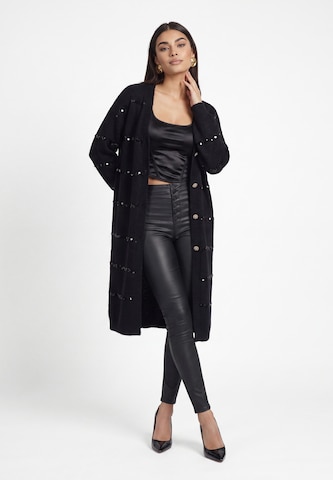 Manteau en tricot 'Festive' faina en noir