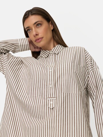 CAMEL ACTIVE Baumwollbluse mit Knopfleiste in Braun