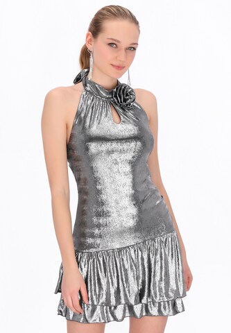 myMo at night Jurk 'Party' in Grijs: voorkant