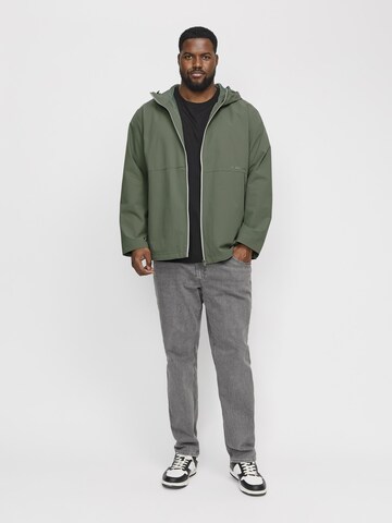 Veste mi-saison Jack & Jones Plus en vert