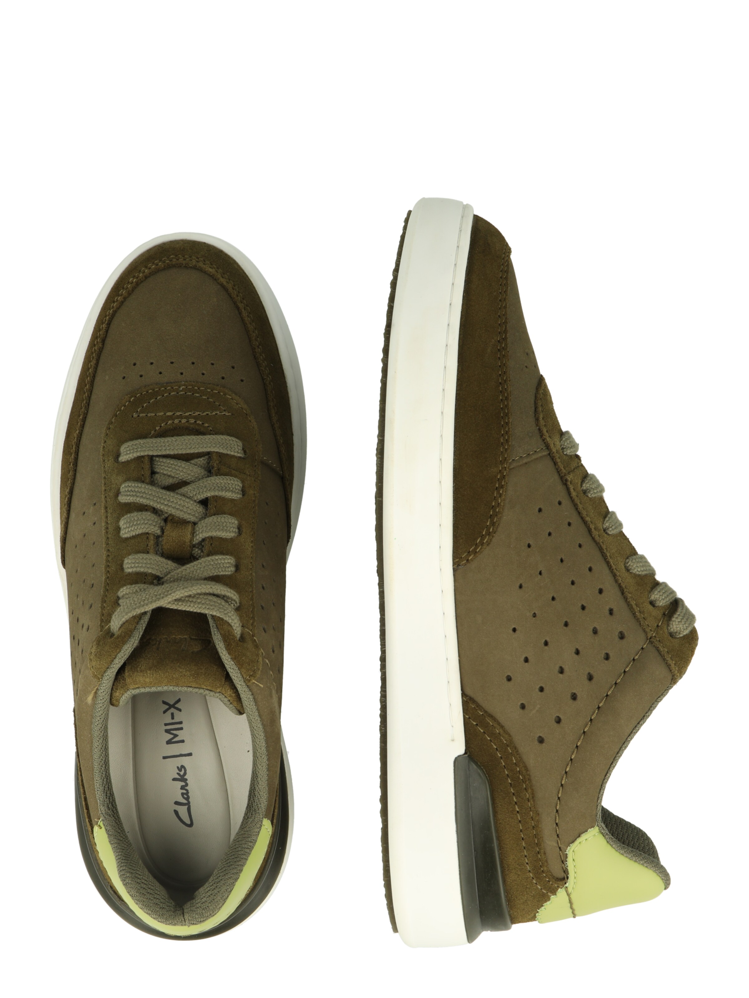 Baskets basses 'CourtLite Tor' CLARKS en vert