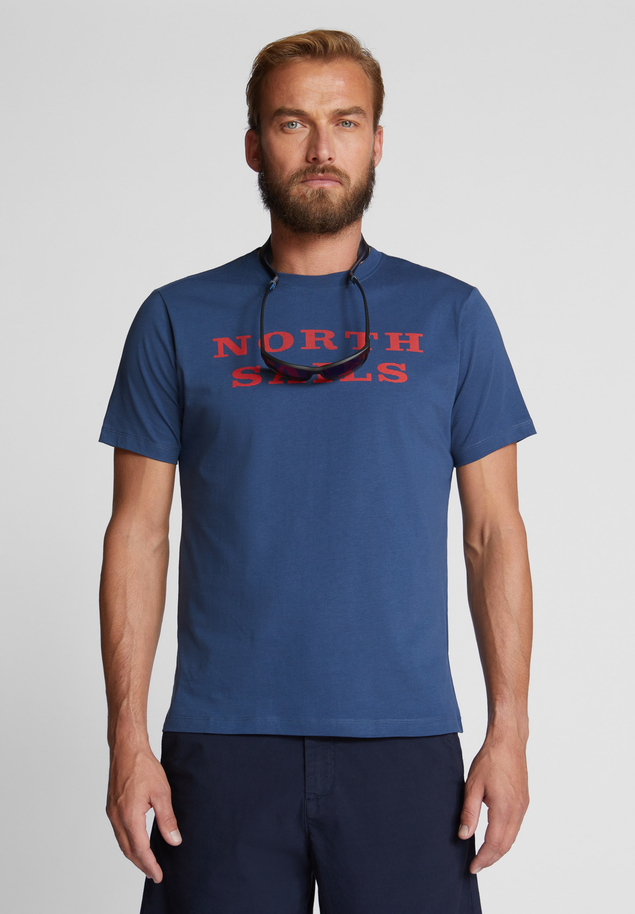 Männer Große Größen North Sails T-Shirts in Blau - JS69877