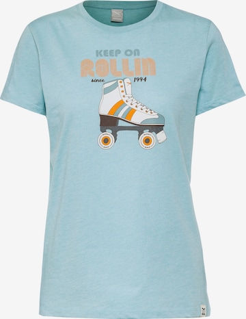 Iriedaily Shirt 'Keep Rollin' in Blue: front