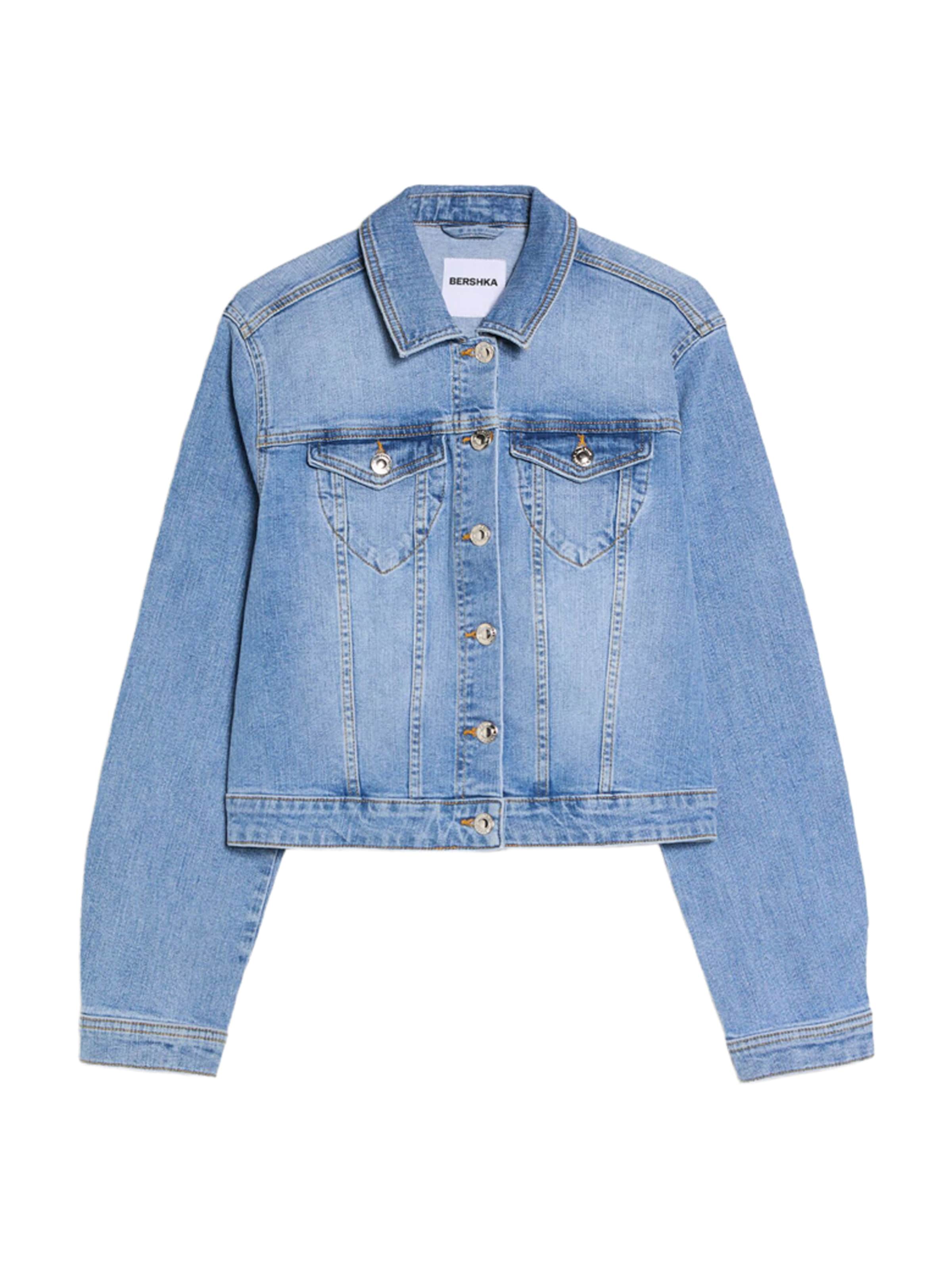 Bershka Between-season jacket in Blue: front