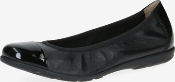 CAPRICE Ballet Flats in Black: front