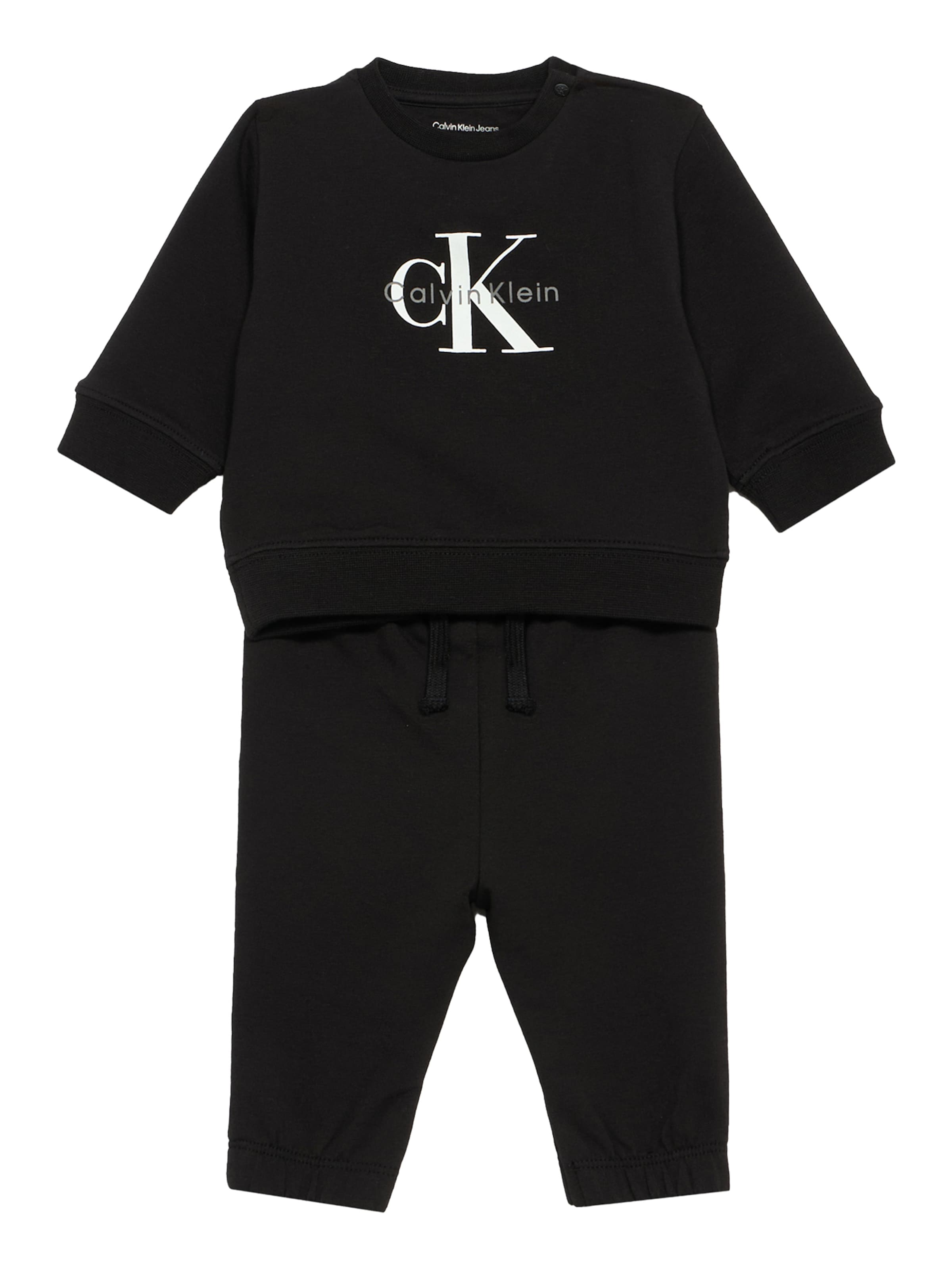 Calvin Klein Jeans - Fato de jogging em preto: frente