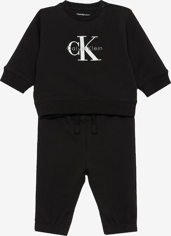 Calvin Klein Jeans Jogginganzug in Schwarz: Vorderseite