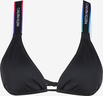 Triangle Hauts de bikini Calvin Klein Underwear en noir : devant