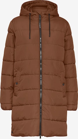 Fransa Winter Jacket 'Mabelle' in Brown: front