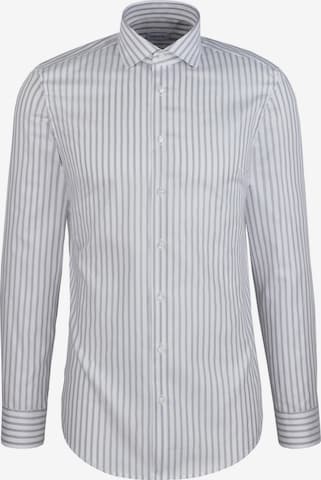 Coupe slim Chemise business 'Schwarze Rose' SEIDENSTICKER en gris : devant