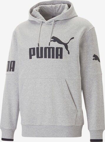 PUMA Sport sweatshirt 'POWER' i grå: framsida