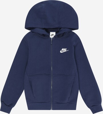 Nike Sportswear Кофта на молнии в Синий: спереди