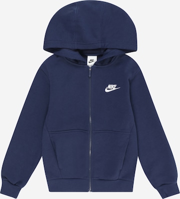 Nike Sportswear - Sudadera con cremallera en azul: frente