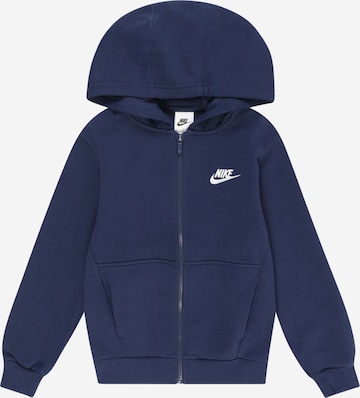 Nike Sportswear Sweatjacke 'CLUB FLC' in Blau: Vorderseite