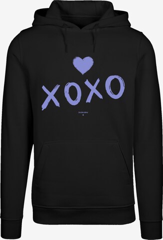 F4NT4STIC Sweatshirt 'Valentinstag xoxo' in Schwarz: predná strana