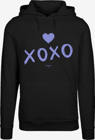 Sweat-shirt 'Valentinstag xoxo' F4NT4STIC en noir : devant