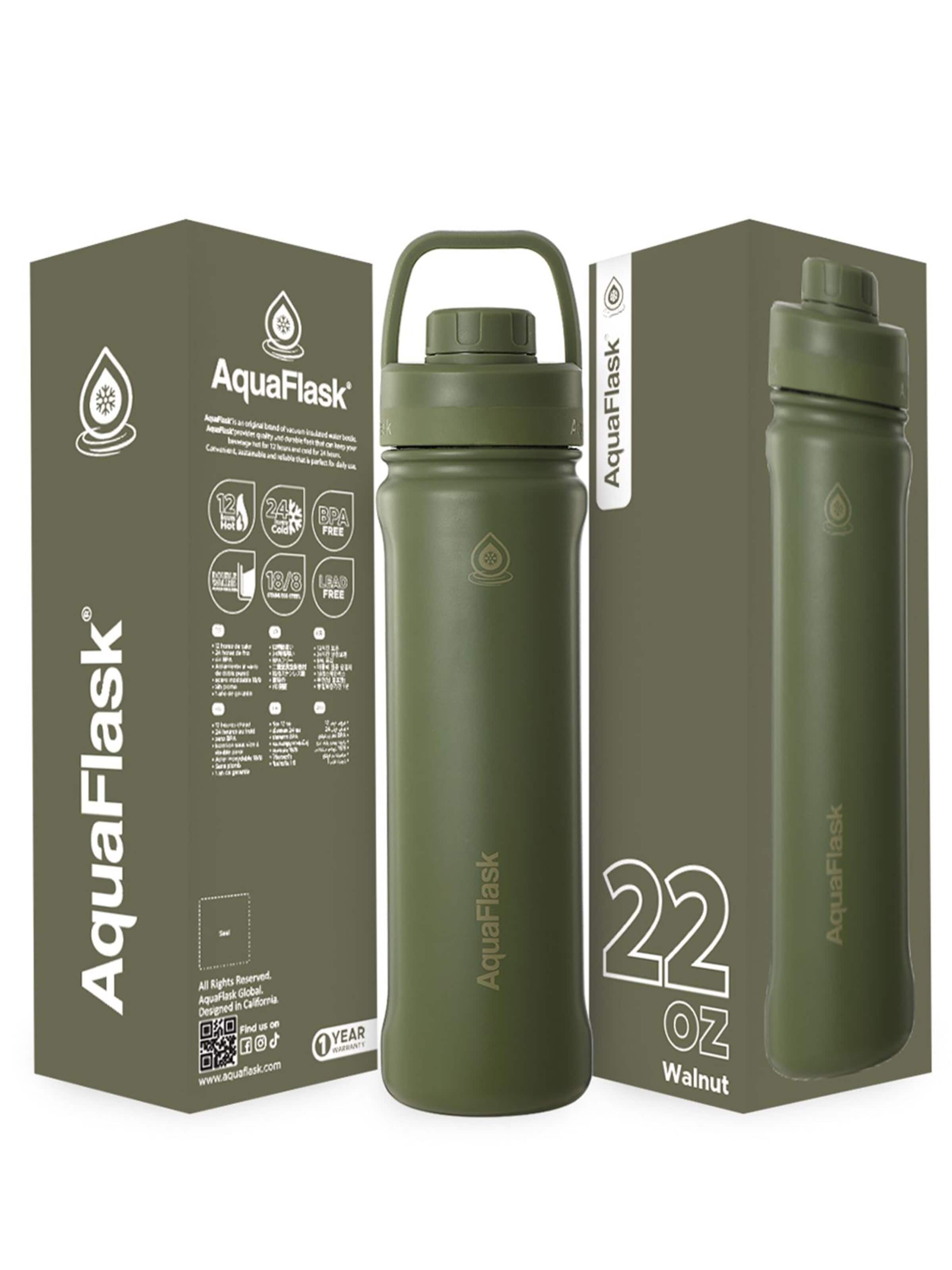AquaFlask Láhev na vodu 'AquaFlask Termoláhev REGULAR+ 650 ml' – zelená