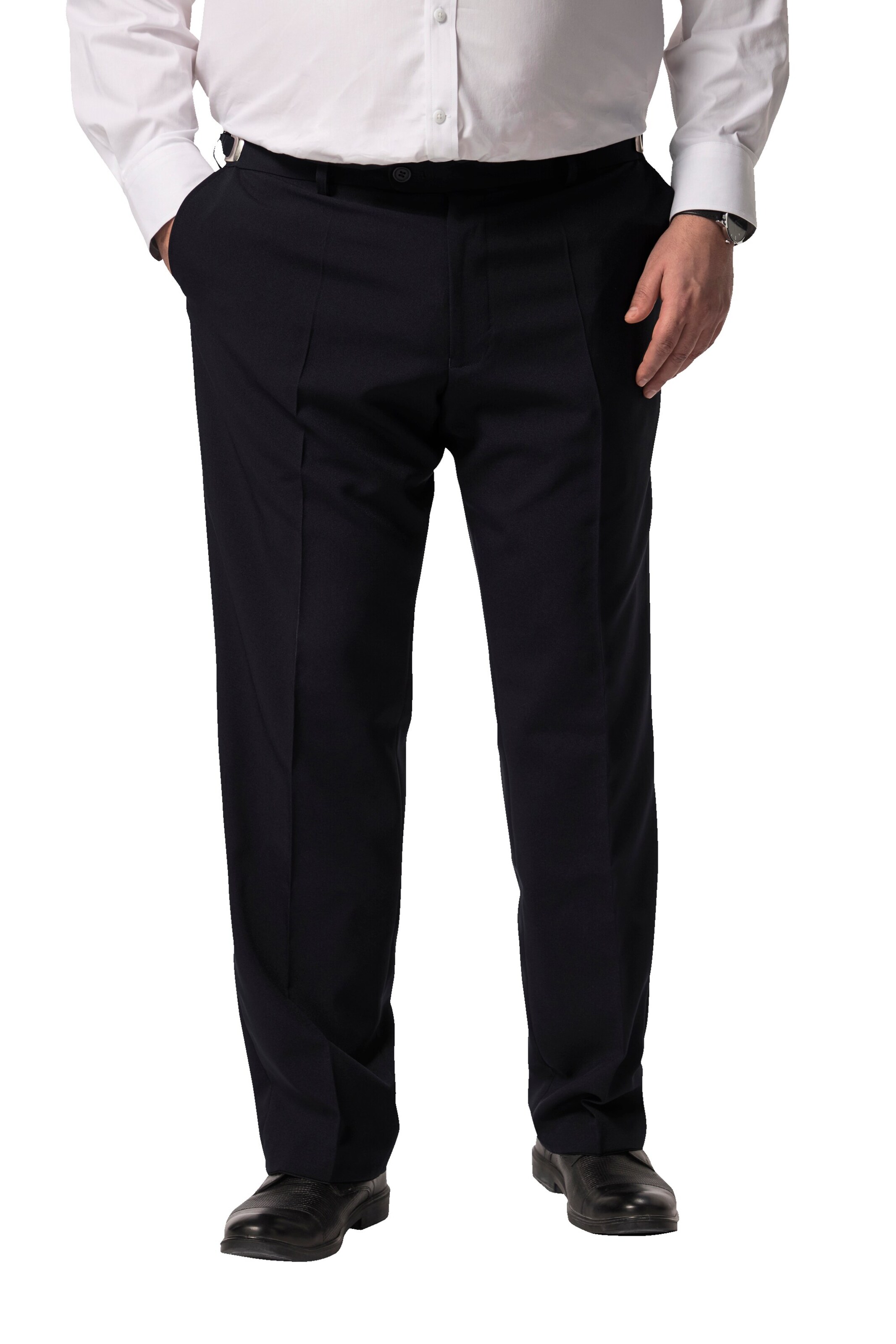 Men Plus Regular Pantalon in Blauw: voorkant