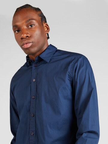 BLEND Regular fit Button Up Shirt in Blue