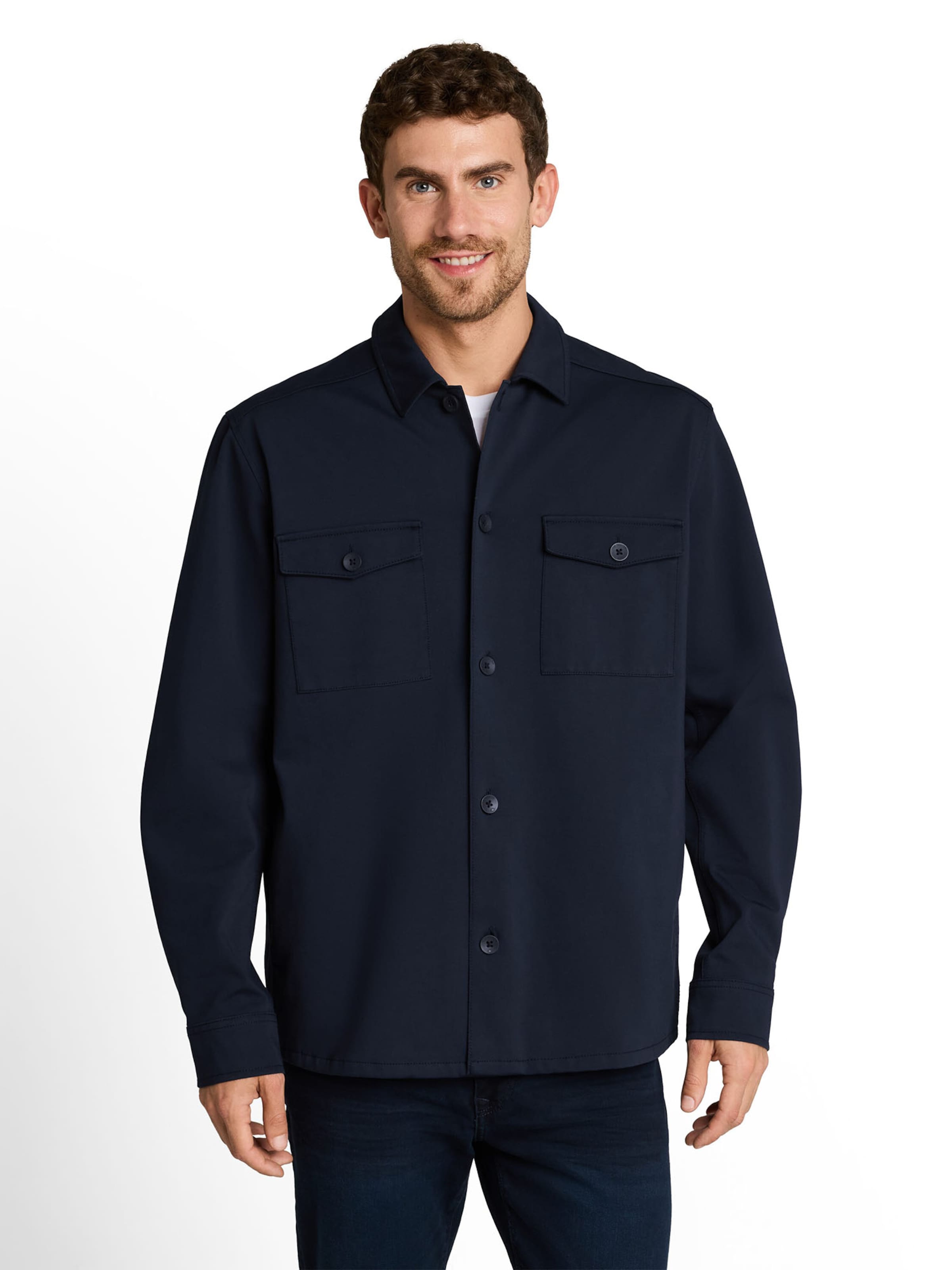 TOM TAILOR Between-season jacket in Blue: front