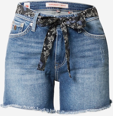 Superdry Regular Jeans in Blauw: voorkant