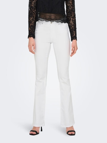 ONLY Boot cut Jeans 'Blush' in White: front