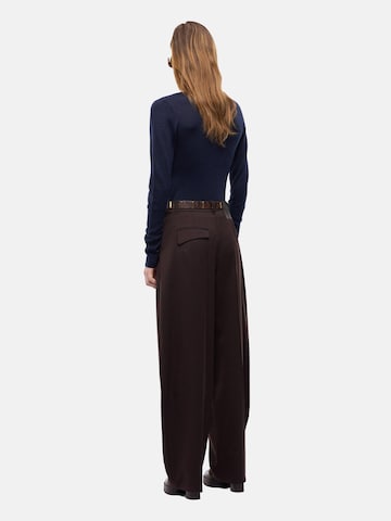 PINKO Barrel Trousers 'PINKO BALBINO PANTALONE DIAGONALE PANTALONE' in Brown