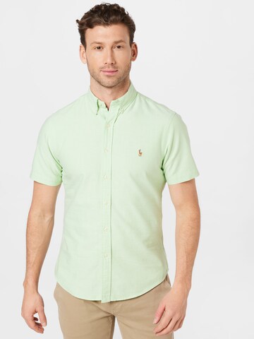 Polo Ralph Lauren Přiléhavý střih Košile – zelená: přední strana