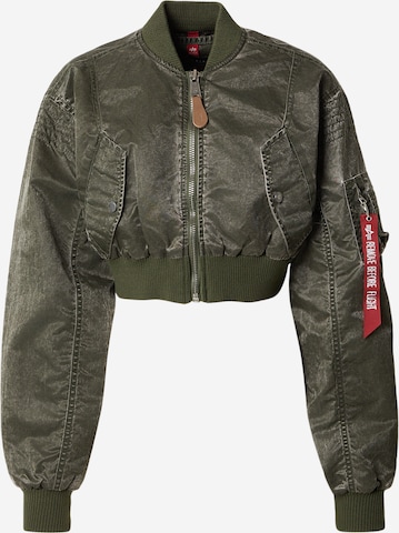 ALPHA INDUSTRIESPrijelazna jakna 'MA-1' - zelena boja: prednji dio