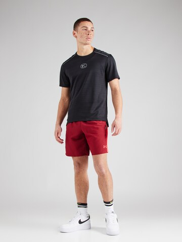 UNDER ARMOUR Regular Sportshorts in Rot: Vorderseite