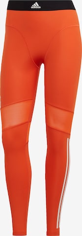 ADIDAS PERFORMANCE Workout Pants in Orange: front