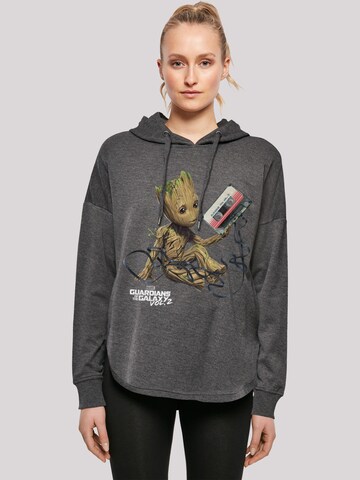 F4NT4STIC Sweatshirt 'Marvel Guardians Of The Galaxy Vol2 Groot Tape' in Grijs: voorkant