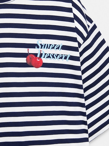 Pull&Bear Тениска в синьо