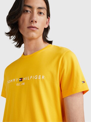 TOMMY HILFIGER Rovný strih Tričko - Žltá