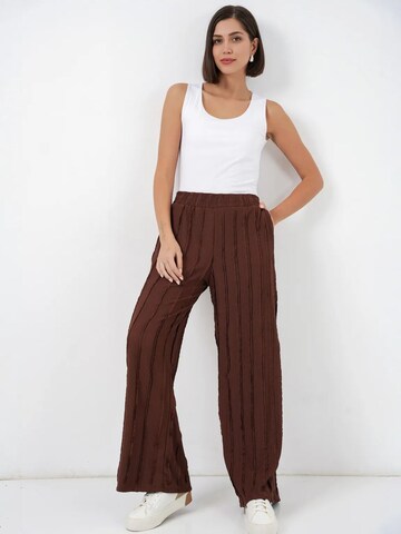 Bigdart Wide Leg Hose in Braun: Vorderseite