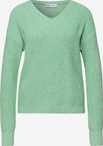 STREET ONE Pullover 'Mouliné' in Grün: Vorderseite