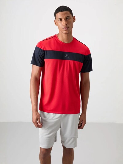 Tommy Life T-Shirt fonctionnel en L en bleu marine / rouge, Vue avec produit