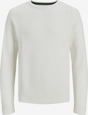 JACK & JONES Sweater 'Pannel' in White: front