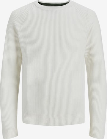 JACK & JONES Sweater 'Pannel' in White: front