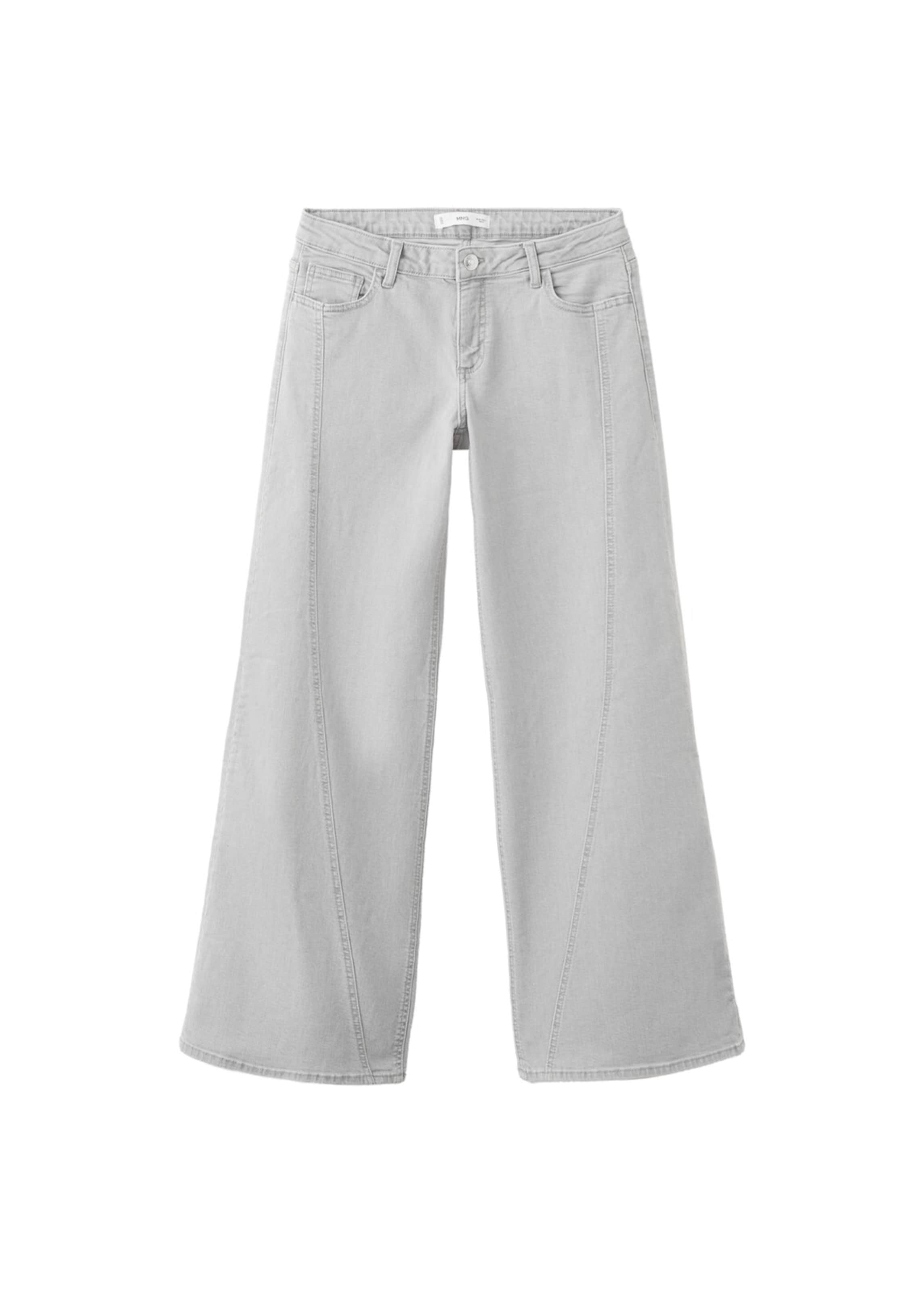 MANGO TEEN Wide leg Jeans in Grey: front