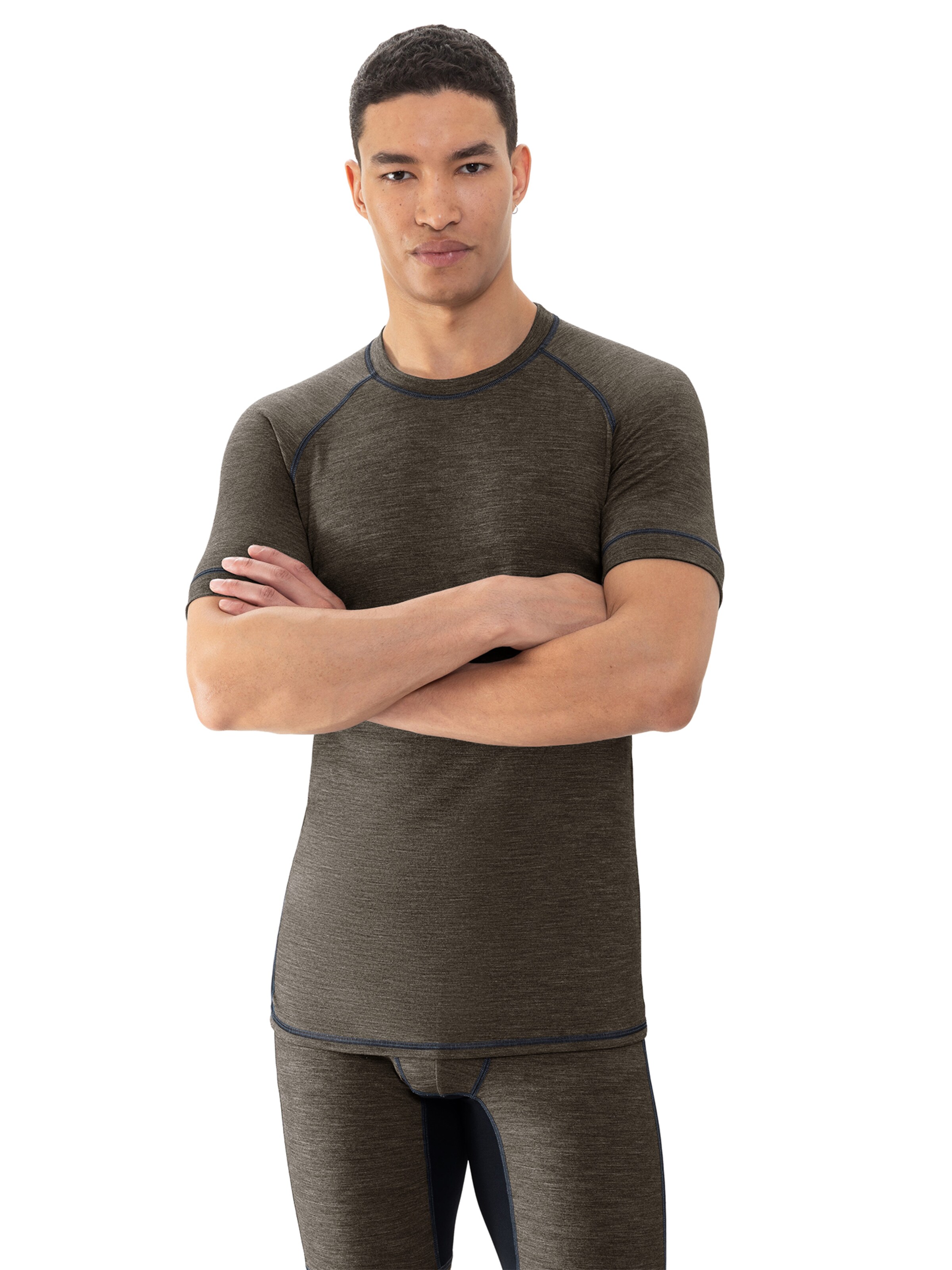Mey Performance Shirt in Brown: front
