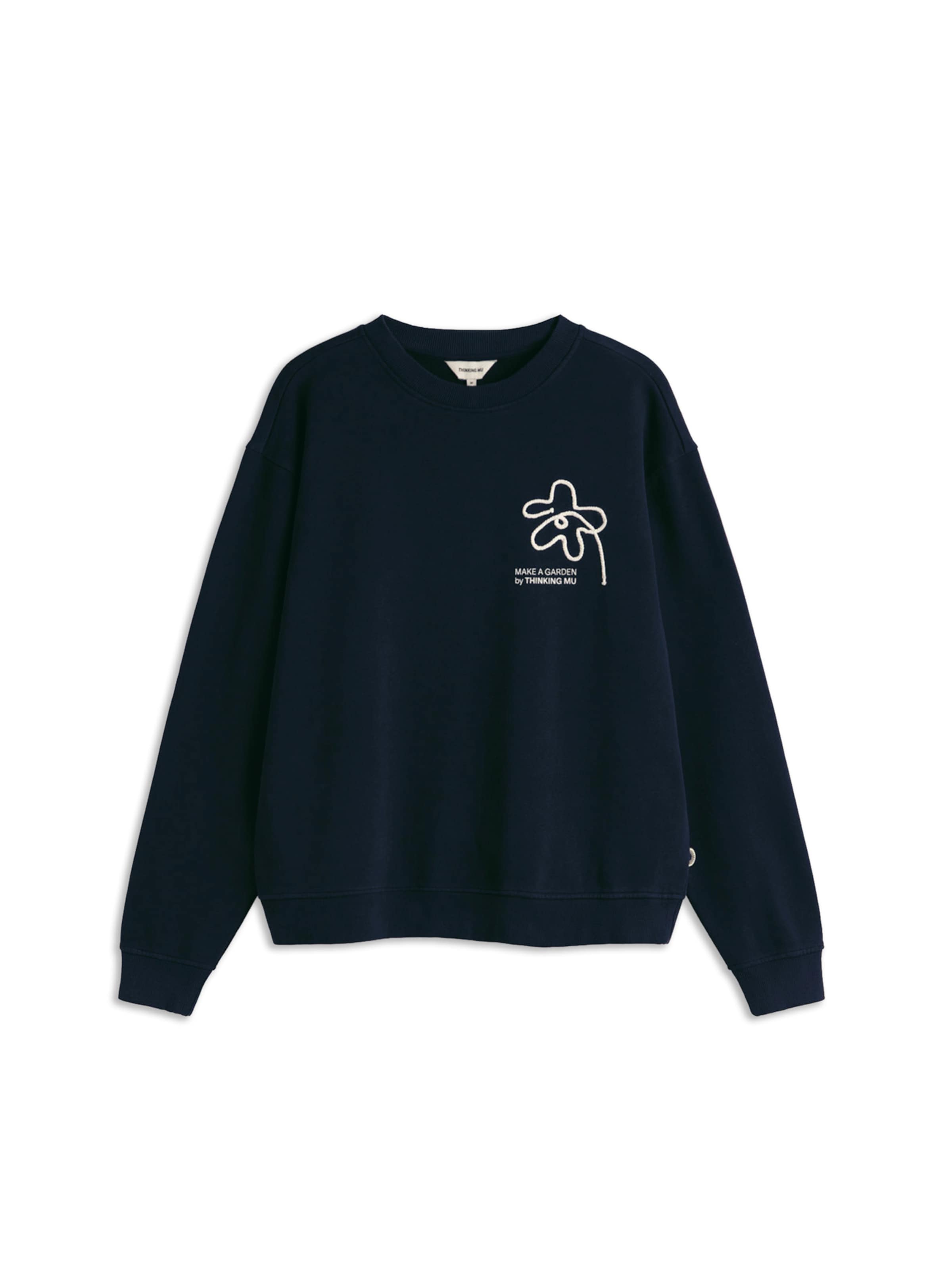 Sweat-shirt 'Flower Rope' Thinking MU en bleu : devant