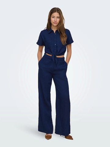 ONLY Wide leg Trousers 'ONLLEONI' in Blue