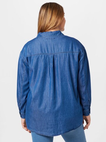 ONLY Carmakoma Blouse 'LEA' in Blauw